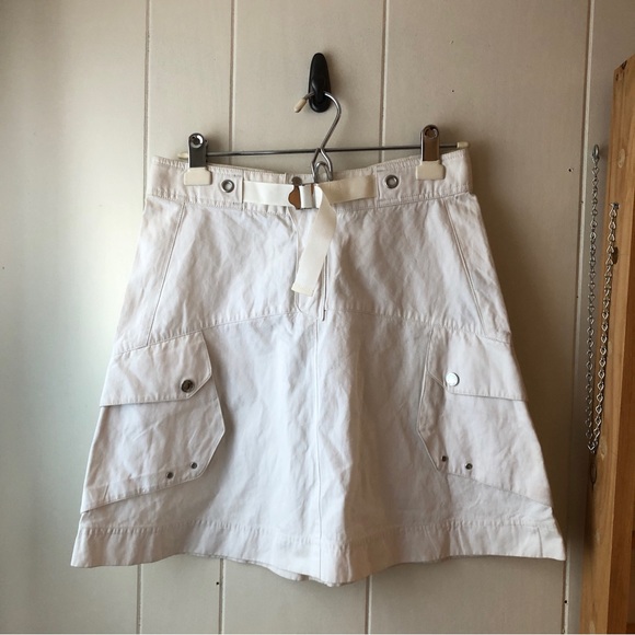 **Designer Brand RALPH LAUREN White A Line Light Denim Women’s size 2 Skirt - Picture 1 of 5
